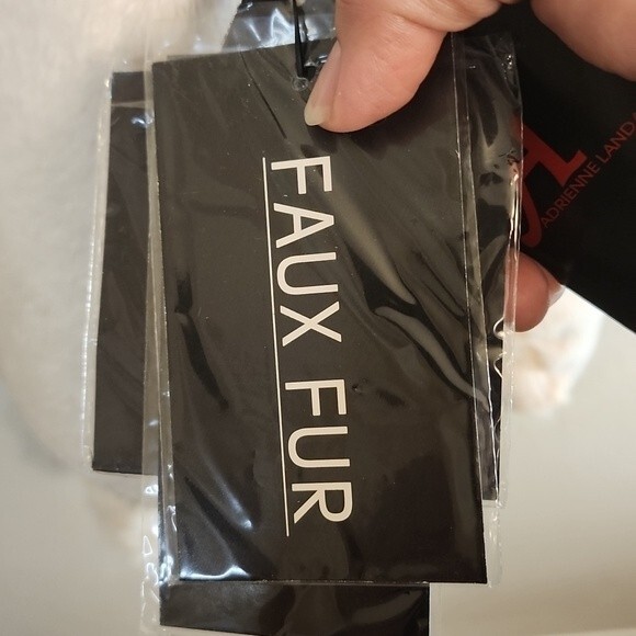 Adrienne Landau Faux Fur Water Fall Open Front Coat Size 1X NWT - Picture 7 of 16